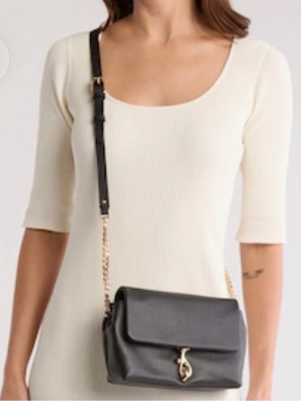 Authentic Rebecca Minkoff leather flap crossbody bag